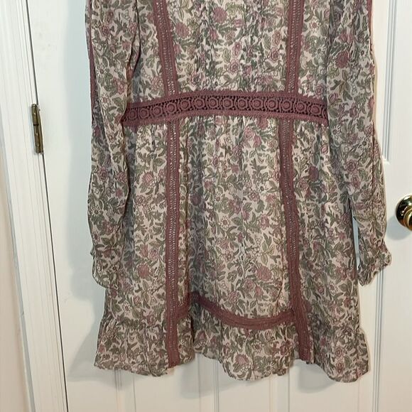 NWT TopShop Dress, Calico flowers, Rose Pink, 12 - Picture 4 of 11